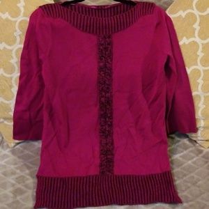 Cable and Gauge Purple Pink Sweater